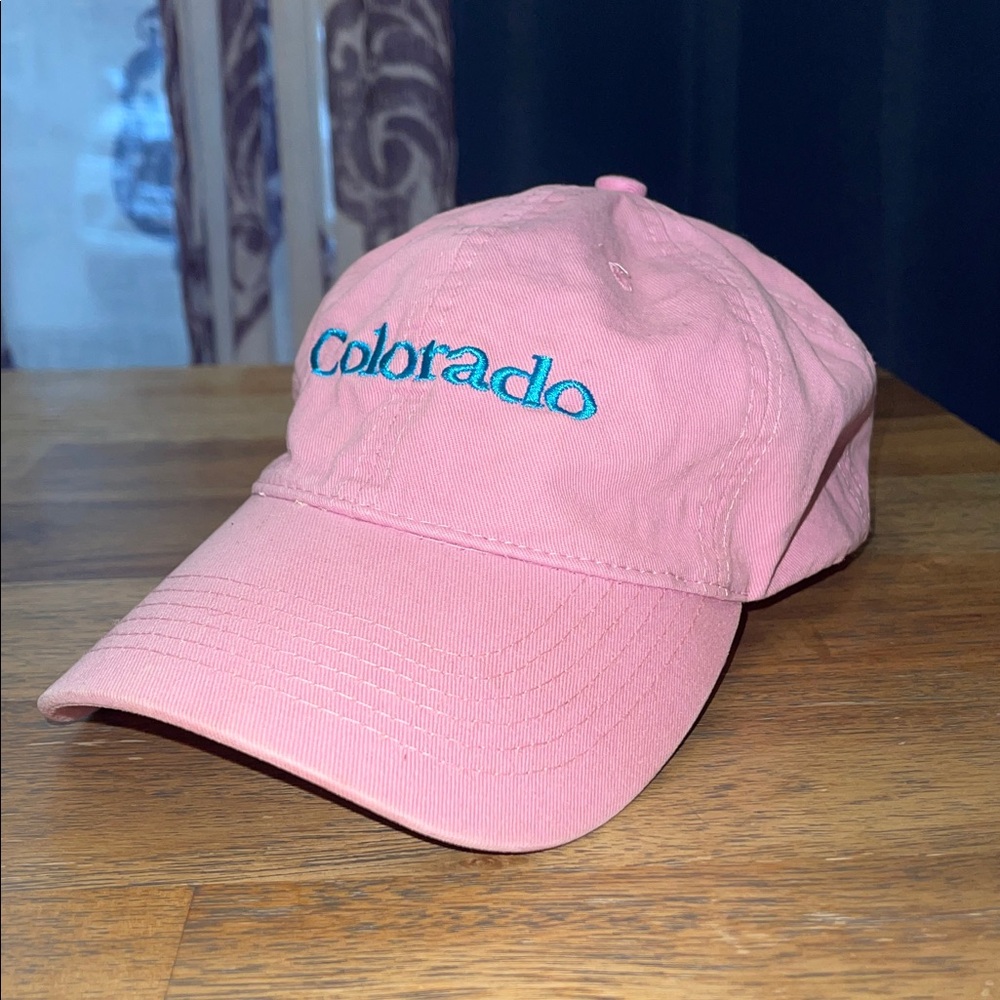 Pink Colorado‎ Baseball Cap with Blue Embroidery